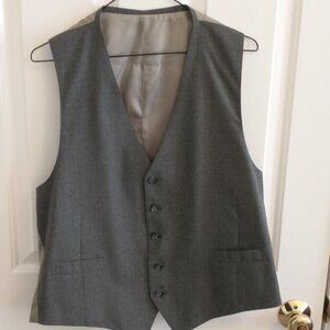 Men's 5 Button Vest, Size Large, Gray